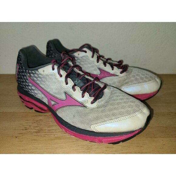 Mizuno Wave Rider 18 Womens J1GD150331 Pink Running Cross Training Shoes Sz 7.5W - Picture 2 of 4